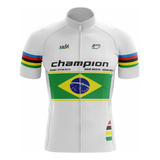 Camisa De Ciclismo Champion Brasil Equipes Masculino Mtb Uv+