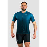 Camisa De Ciclismo Free Force Masculina Basic Cobalt