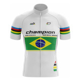 Camisa De Ciclismo Masculina Champion Brasil Equipe Bike Pro