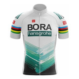 Camisa De Ciclismo Masculina Equipe Bora Branca Speed 2022