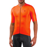 Camisa De Ciclismo Masculina Free Force Orange