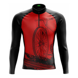 Camisa De Ciclismo Masculina-manga Longa Proteção Solar Uv 