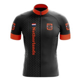 Camisa De Ciclismo Mountain Bike Netherlands Proteção Uv+50