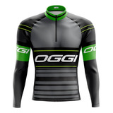 Camisa De Ciclismo Uv+50 Cinza Masculina Manga Curta
