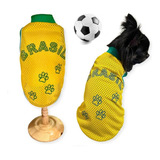 Camisa Do Brasil Cachorro Cães Roupinha Pet Torcedor Brasil