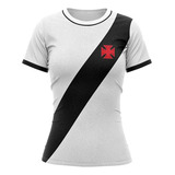 Camisa Do Vasco Da Gama Feminina Oficial Baby Look Caravel