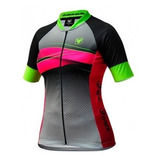 Camisa Feminina Free Force Swell Cinza Para Ciclismo