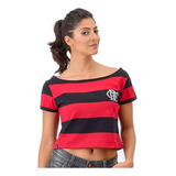 Camisa Flamengo Feminina Cropped Retrô Oficial