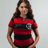 Camisa Flamengo Retrô Tri Zico Feminina Oficial