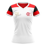 Camisa Flamengo Zico Retro 81 Babylook Feminina Licenciada