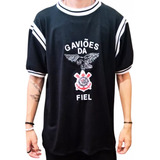 Camisa Gaviões Da Fiel Bordada Camisa Gaviões Preta