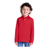 Camisa Gola Polo Infantil Juvenil Manga Longa Brandili 