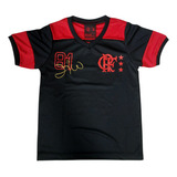 Camisa Infantil Flamengo Oficial Retro Zico 1981 Preta 