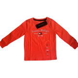 Camisa Infantil Polo Tommy Hilfiger Vermelha Original.
