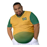 Camisa Masculina Confortável Treino Dry Uv Plus Size Brasil 