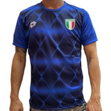 Camisa Masculina Itália Lotto Proteção Solar Uv 40+ Azul
