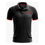 Camisa Polo Braziline Render Flamengo - Preto