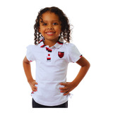 Camisa Polo Infantil Flamengo Feminina Oficial
