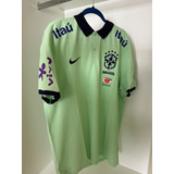 Camisa Polo Oficial Seleção Brasileira Cbf Nike Treino /rara