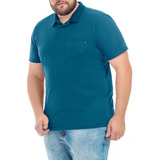 Camisa Polo Plus Size Estampa Sortida Azul Gap Masculino