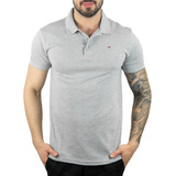 Camisa Polo Tommy Jeans Cinza Mescla 