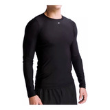 Camisa Preta Térmica Segunda Pele Compressão Fps+50 Uv Kanxa