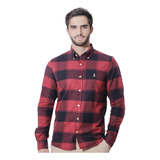Camisa Ralph Lauren Custom Flannel Aquila Xadrez Vermelha