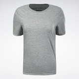 Camisa Reebok Logo Tee Feminina Cinza