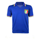  Camisa Retro Italia. Azul Vintage 1984