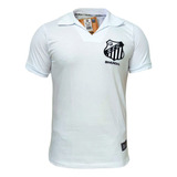 Camisa Retro Oficial Santos Bi Mundial Branca 1962/1963