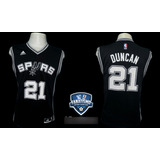 Camisa San Antonio Spurs Oficial adidas #23 Tim Duncan
