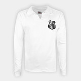Camisa Santos Retrô 62/63 Manga Longa Branca Oficial