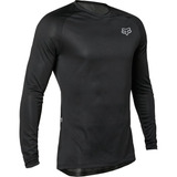 Camisa Segunda Pele Bike Fox Tecbase Ls Preto