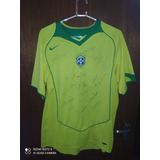 Camisa Seleção Brasileira Autografada - 2004 Modelo Total 90