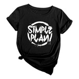 Camisa Simple Plan Camiseta Baby Look Feminina Rock