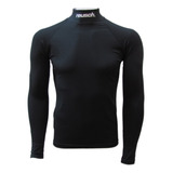 Camisa Térmica Reusch Gola Alta - Preta - C/ Seu Nome!