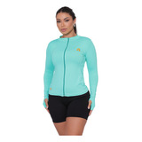 Camisa Uv - Blusa Tecido Gelado Macio Proteção Solar Zíper