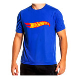 Camiseta 100% Algodão Hot Wheels Azul Royal
