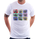 Camiseta 80's Cassette Tapes Camisa Masculina