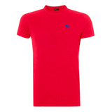 Camiseta Abercrombie Masculina Classic Blue Icon Vermelha