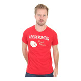 Camiseta Abercrombie Masculina Indian High Peaks Vermelha