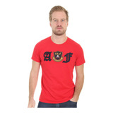 Camiseta Abercrombie Masculina Medieval Blazon Vermelha