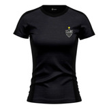 Camiseta Baby Look Atlético Mineiro Oficial Escudo