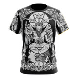 Camiseta Baphomet Pentagrama Bodé Ocultismo Full Lucifer 2