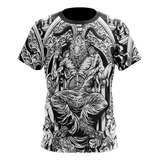 Camiseta Baphomet Pentagrama Bodé Ocultismo Full Lucifer 3