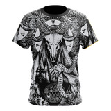 Camiseta Baphomet Pentagrama Bodé Ocultismo Full Lucifer 7