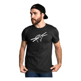 Camiseta Baqueta Rock Blusa Drums Bateria Drum Drummer - 100% Algodão
