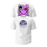 Camiseta Basica Unissex Gengar Simbolo Pokemon Roxo Desenho