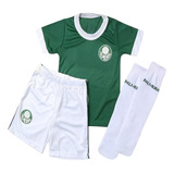 Camiseta + Bermuda+ Meião Palmeiras Masculino Conjunto 