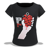 Camiseta Blusa Feminina Banda Green Day Rock 21 Guns 